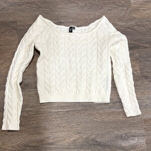 Windsor Off-White Off-the-Shoulder Sweater